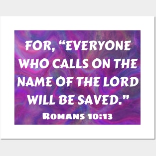 Bible Verse Romans 10:13 Posters and Art